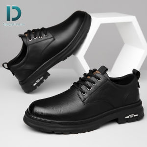 Mens leather shoes British business formal shoes new soft-soled work shoes casual shoes mens genuine leather lace-up shoes