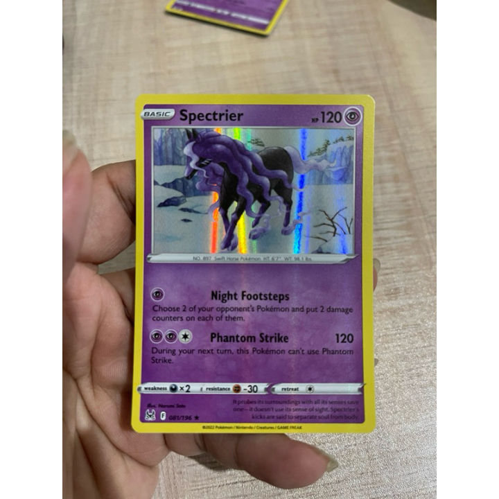 kartu pokemon original holo rare spectrier 081/196 | Lazada Indonesia