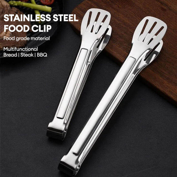 Food Clip Tong Stainless Steel Tongs For Cooking Frying Long Handle