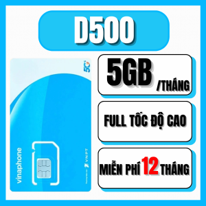 ( SIM GIÁ RẺ ) GIẢM GIÁ Cực Sốc Sim 4G 5G VinaPhone Gói 1 Năm D500 Tặng 5GB/Tháng Data Tốc Độ cao - Miễn Phí 1 Năm Không Nạp Tiền  Chuyên Dùng Mạng  Không Nghe Gọi  - FREESHIP - CHƯA KÍCH HOẠT.