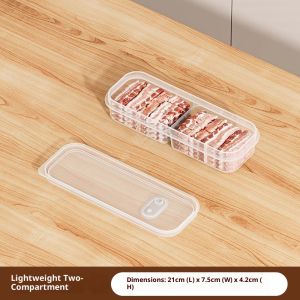 Rosy Recess Food-Grade Multi-Compartment Refrigerator Storage Box for Meat Vegetables and Meal Prep – Safe Sealed and Space-Saving