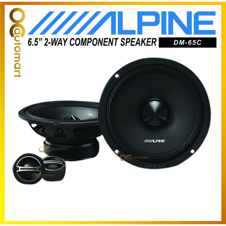 Alpine DM65C 6.5" Inch 2 Way Coaxial Car Speaker Component Set Spk Kereta Spiker Lazada