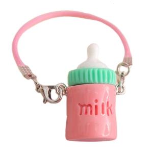 Fashionable Miniature Dollhouse Accessory Keychain Charm Pendant Portable Bottle Charm Accessory for Girls Collection