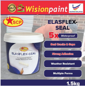 SCP Elasflex Seal 1.5kg Construction Tools Membrane Arcylic Waterproofing Roof Tile Repair Gam Waterproof Cat Kalis Air