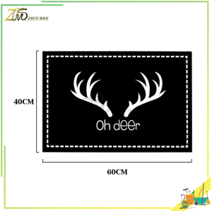 พรมขนสั้น พรมปูพื้น พรมเช็ดเท้า พรมเช็ดเท้าห้องน้ํา พรมห้องครัว/กันลื่น ดูดความชื้น เนื้อนิ่ม ดูดซับน้ำได้ดี 40X60CM