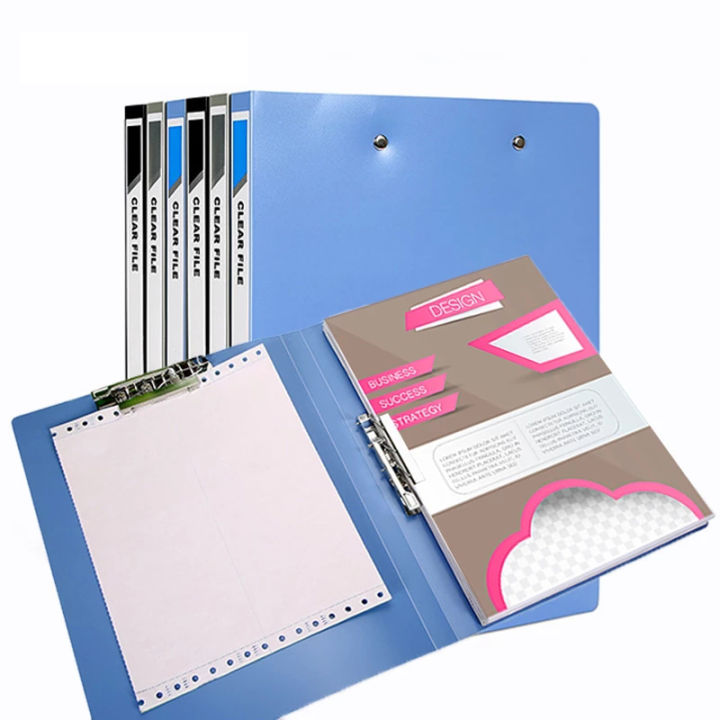 A4 Clipboard Writing Pad PP Double Strong Clip File Folder Documents Paper Storage Organizer School Supplies