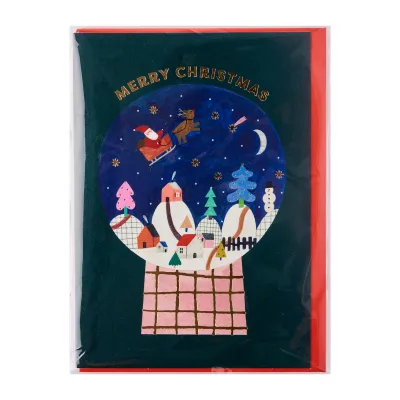Ohh Deer Snow Globe Christmas Card