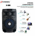 FREE USB KASSEL 8Inches Portable Karaoke Bluetooth Speaker FREE Wired MIC K-800. 