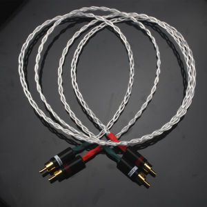 Xangsane 6N OCC Silver-Plated HiFi RCA Cable Audio Cable PTF External Sound Card Power Amplifier CD Machine Adapter Cable