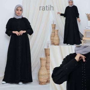 YM DeFashion Gamis ABAYA TURKEY Dubai Ratih bahan JETBLACK (1 dress tanpa Jilbab) / Pakaian Muslim ABAYA TURKEY / Dress Muslimah ABAYA TURKEY / Dress Maxi Emma ABAYA TURKEY / Gamis Modern ABAYA TURKEY / Gamis Syari