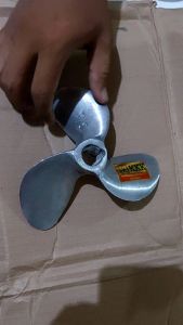 propeler baling d3 x 3-4 aluminium daun 3 x 3/4 kipas baling kapal perahu nelayan ketinting