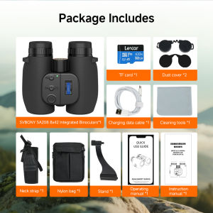 SVBONY SA208 8x42 Integrated ED Binoculars with photos and videos (6MP) – for Bird Watching & Outdoor Observation