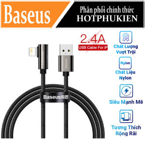 Dây cáp sạc lightning sạc nhanh 2.4A cho iPhone / iPad / cho Airpods hiệu Baseus Legend Series Elbow thiết kế chuyên dùng cho game thủ trang bị công nghệ SR truyền tải dữ liệu 480Mbps chip sạc thông minh (giao màu ngẫu nhiên) - Phân phối bởi Hotphukien
