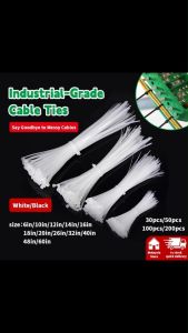 Nylon Cable Ties size 6"~60" 黒白色 尼龙扎带