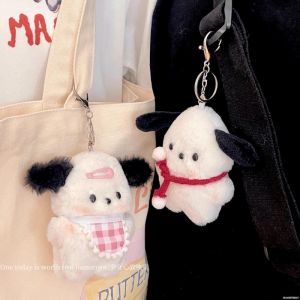 Sanrio Plush Toys Keychian Kawaii Pochacco Pendant Keyring Children Stuffed Toys Plushie Doll Keychains Girls Birthday Gifts