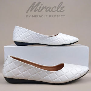 Cyra Series 07 - Flat Shoes Sepatu Wanita Selop Slip On Sol Karet Miracle By Miracle Project