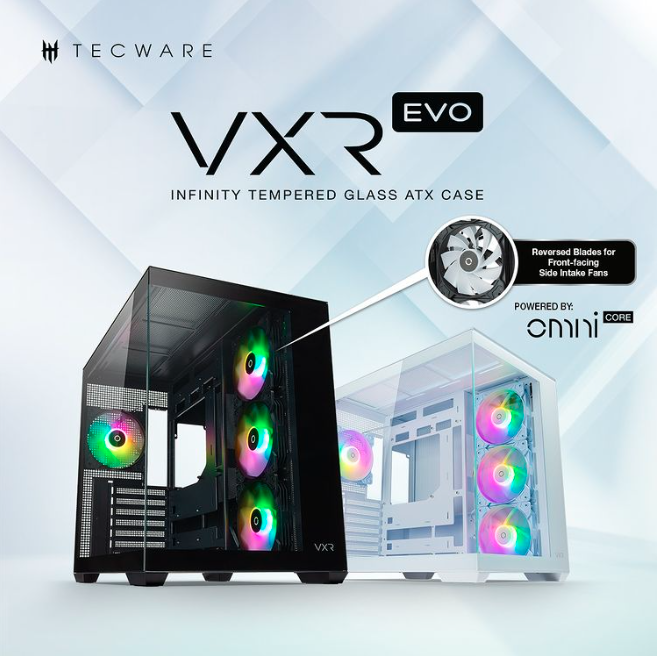 # TECWARE VXR EVO [BLACK / WHITE] - Dual Chamber Infinity TG ARGB ATX ...