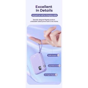 REMAX RPP-579  PD20W+QC22.5W POWERBANK FAST CHARGING WITH CABLE PORTABLE BATTERY POWERBANK