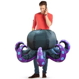 Halloween Cosplay Funny Snail Spider Octopus Inflatable Costume Cycling Skeleton Ghost Inflatable Costume