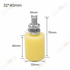Slide Gate Guide Roller Yellow Universal Heavy Duty Adjustable Nylon Rollers Gate Support Assembly for Sliding Rolling Gates