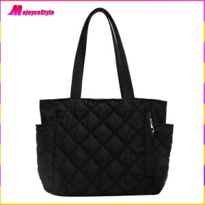 {MojoyceStyle} กระเป๋าถือน้ำหนักเบาผู้หญิงซิปลงกระเป๋า Satchel ปรับสายคล้องกระเป๋าสะพายข้าง Padding กระเป๋าสะพาย Slouchy กระเป๋าเดินทาง