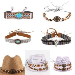 Western Hat Belt Bands Native American HatBand DIY Hat Bands Cowboy Hat Bands Mexicans Hat Bands Western Beaded Hatband