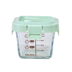 [Free gift]3 in 1 Portable Baby Glass Food Box Storage Freezer And Heat-resistant Storage Box