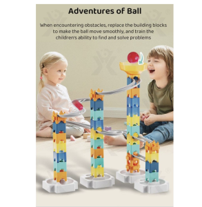MAINAN ANAK EDUKASI DIY MARBLE RUN SPACE KREATIF SERU KADO TERBAIK SNI Gundu Kelereng Race