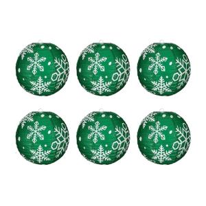 Festival Green Snowflake Paper Lanterns Easy Assembly Efficient Christmas Home Store Window Display