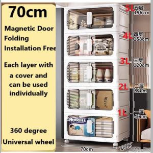 Storage Box Foldable Stackable Storage Container Big Capacity Multi-purpose
