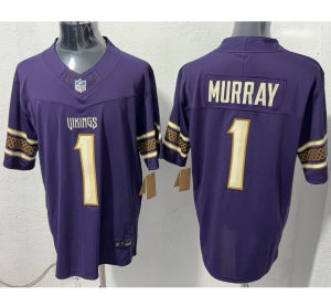 Áo bóng bầu dục NFL thế hệ 3 hàng có sẵn áo tập bóng bầu dục nam đội Vikings thêu thoáng khí.