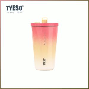 ถ้วยเก็บความร้อน ปรับอุณหภูมิได้ แก้วน้ำร้อน เงินเปล่า สีไล่ระดับสี การเคลือบผงที่เป็นมิตรต่อสิ่งแวดล้อม