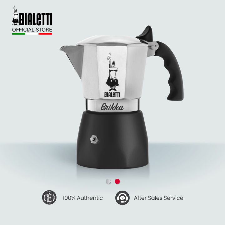 Bialetti Brikka Moka Pot Italian Ground Coffee Espresso Maker Stovetop LongLasting Aluminum