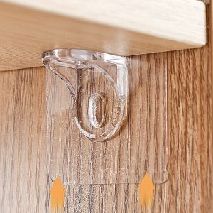 Strong Adhesive Support Hooks / Clapboard Hook / Wall Mounted Self Sticky Shelf Clapboard Hook / Multi-function Punch-free Layered Partition Bracket