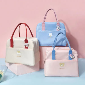 ⚡️Fast Delivery⚡️Macaron Thermal Insulation Bag Portable Large Capacity Aluminum Foil Thickened Lunch Bag Waterproof Oil Proof Food Bag