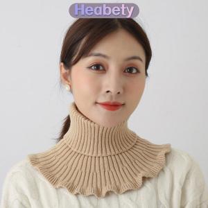 Heabety  Giữ ấm và lạnh ngoài trời phụ nữ ấm áp dệt kim giả cổ áo dày cao cổ giả khăn quàng cổ có thể tháo rời cổ khăn