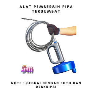Alat Pembersih Pipa Kawat Pipa Mampet 10 Meter Kawat Anti Sumbat 5 Meter Sling Kawat Anti Mampet