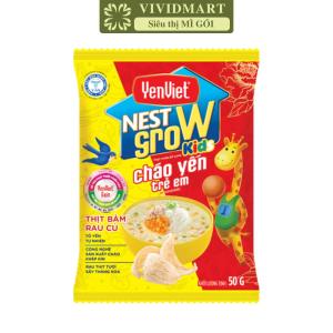 [GÓI LẺ] - YENVIET - Cháo yến trẻ em YenViet 3 vị: Thịt bằm Bò bằm bó xôi Thịt bằm rau củ Cháo Yến Việt (50g/gói)
