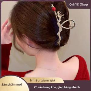 Hàng có sẵn✨ Năm 2024 của rồng cá mập vuốt Clip thạch rồng tóc vuốt kim loại kẹp tóc phụ nữ kẹp cua Phụ kiện tóc barrette