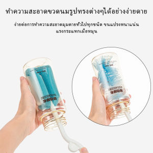 Pulchra เซ็ต 5/6 ชิ้น ชุดแปรงล้างขวด จุกนม ด้ามหมุน ฟองน้ำ แปรงล้างขวดนม ชุดสุดคุ้ม