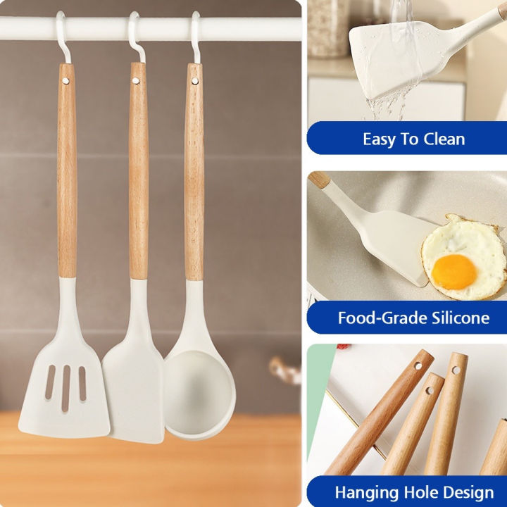 Wooden%20Handle%20Silicone%20Kitchenware%20Set%2019-piece%20Cooking%20Spatula%20Colorful%20Non-stick%20Chef's%20Cooking%20Tools%20Set%20-%20Heat-resistant%20Nonstick%20Utensils%20Kitchen%20-%20Image%208