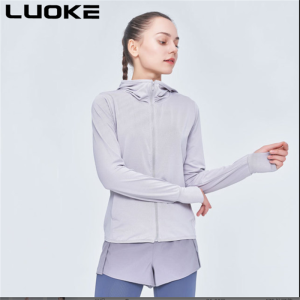 Luoke Sport Jacket for Women Sportswear Womens Loose Fitting Large Size Fitness Clothes Long Sleeve Yoga Clothes Air Conditioning Clothes Outdoor Sunscreen Clothes Hooded Big Size