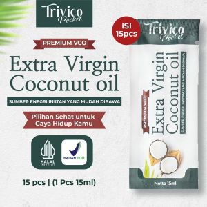 TRIVICO Extra Virgin Coconut Oil VCO Organik Sachet Pure Minyak Kelapa Murni Travel Pack Trivico