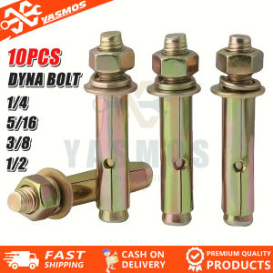 10PCS Dyna Bolt  ( 1/4" 5/16" 3/8" 1/2" ) Expansion Sleeve Anchor Concrete Bolt