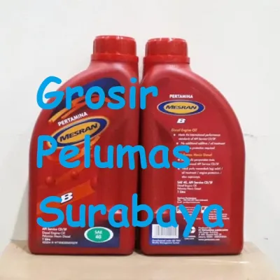 Original Pertamina Mesran B40 B 40 sae 40 botol 1liter 1 Liter Oli mesin diesel ASLI Mesran B 40
