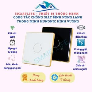Công Tắc Thông Minh Wifi Loại Công Suất Lớn Chống Giật Bình Nóng Lạnh Thông Minh Hunonic Hình Vuông
