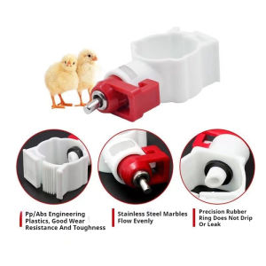 Chicken Farming Automatic Water Dispenser Cassette Nipple Water Dispenser Steel Ball Valve Automatic Drinking Nozzle Water Line Accessories Chicken Farming