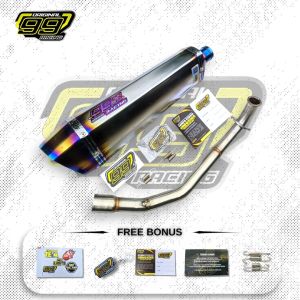 Knalpot Nmax Adv Pcx Aerox FullSystem Original 99 Racing Type R7 Header Stainless Suara Ngebas Gahar