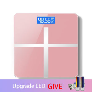 【Battery】LED Electronic Digital Tempered Glass Body Weighing Scale Home High Accuracy Personal Human Weighing Scale