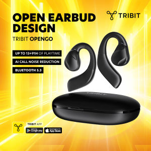 Tribit OpenGo Open-Ear Headphones Bluetooth 5.3 IPX5 Waterproof Sport Earphones 104H Playtime